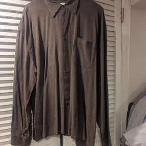XXL BROWN BUTTON UP